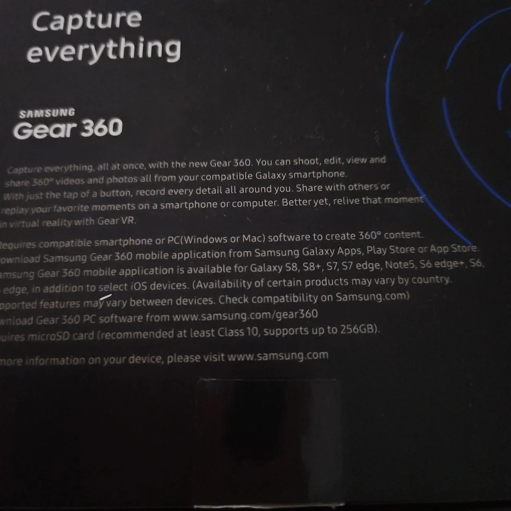 NWOT Samsung Gearc 360 Camera with Strap
